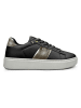 Replay Leder-Sneakers in Schwarz/ Gold