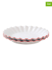 Jotex 2er-Set: Speiseteller ''Bonnie'' in Weiß/ Rot - Ø 26 cm