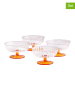 Jotex 4-delige set: dessertschalen "Flora" oranje - (H)7,5 x Ø 13,5 cm