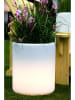 8 seasons LED-Dekoleuchte "Elegant Pot" in Weiß - (T)39 x  Ø 34 cm