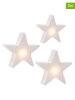 8 seasons 3er-Set: LED-Dekoleuchten "Star" in Weiß