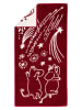Moomin Badhanddoek "Festive Moments" rood - (L)140 x (B)70 cm