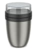Mepal Lunchpot "Ellipse" in Silber/ Schwarz - (H)16,9 x Ø 10,7 cm