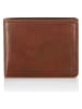 Bodenschatz Skórzany portfel w kolorze jasnobrązowym - 12,5 x 9,5 x 1,5 cm
