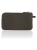 Bodenschatz Skórzany portfel w kolorze szarobrązowym - 14,5 x 8 x 1 cm
