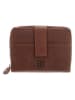 Bodenschatz Skórzany portfel w kolorze jasnobrązowym - 13 x 10 x 3 cm