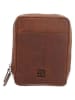 Bodenschatz Skórzana torebka w kolorze jasnobrązowym - 14 x 18,5 x 5 cm
