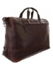 Bodenschatz Leder-Reisetasche in Braun - (B)58 x (H)34 x (T)20 cm
