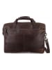 Bodenschatz Leder-Aktentasche in Braun - (B)42 x (H)30 x (T)10 cm