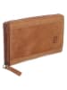 Bodenschatz Skórzany portfel w kolorze jasnobrązowym - 20 x 10 x 2 cm