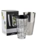 BarCraft Cocktailshaker in Silber/ Transparent - 400 ml