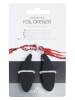 BarCraft 2-delige set: wijnflesfoliesnijders zwart - (B)4 x (H)7 cm