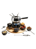 Artesa 22tlg. Fondue-Set in Silber/ Schwarz
