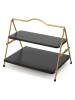Artesa Etagere in Gold/ Schwarz - (B)39 x (H)34,5 x (T)26 cm