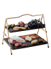 Artesa Etagere in Gold/ Schwarz - (B)39 x (H)34,5 x (T)26 cm