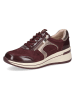 Caprice Leder-Sneakers in Bordeaux