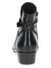 Caprice Leder-Ankle-Boots in Schwarz