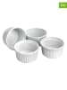 Ibili 4er-Set: Förmchen "Ramekin" in Weiß - Ø 9 cm 