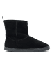 Groundies Leder-Barfußschuhe "Cozy Boot 2.0" in Schwarz
