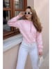 Bianco Lucci Pullover in Rosa/ Weiß