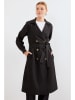 Happiness Istanbul Trenchcoat in Schwarz