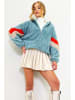 Trend Alacati Sweatjacke in Hellblau