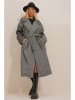 Trend Alaçatı Stili Tussenmantel grijs