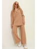 Trend Alacati 2-delige outfit "Trend Alaçat Stili" lichtbruin