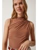Happiness Istanbul Top w kolorze jasnobrązowym