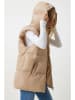 Happiness Istanbul Doorgestikte bodywarmer beige