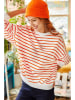 Olalook Sweatshirt in Weiß/ Orange