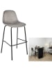 Rétro Chic Barstuhl in Grau - (B)46 x (H)100 x (T)48 cm