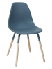 THE HOME DECO FACTORY 4-delige set: eetkamerstoelen blauw - (B)48,5 x (H)85,8 x (D)46 cm