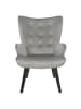 Rétro Chic Fauteuils "Giulia" grijs - (B)68 x (H)96 x (D)75 cm