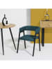 Rétro Chic 2-delige set: armleuningstoelen "Atom" petrol - (B)50 x (H)74 x (D)50,5 cm