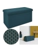 Rétro Chic Sitztruhe "Atome" in Petrol - (B)77 x (H)38 x (T)38 cm