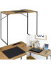 Rétro Chic Schreibtisch ''Link'' in Hellbraun - (B)90 x (H)76 x (T)50 cm