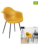 Rétro Chic 4er-Set: Sessel "Gustav" in Gelb - (B)62 x (H)85 x (T)59 cm