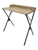 Rétro Chic Schreibtisch in Hellbraun/ Schwarz - (B)80 x (H)80 x (T)48 cm