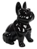 Rétro Chic Dekoobjekt "Bulldog" in Schwarz - (B)28 x (H)30 x (T)16 cm