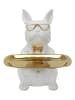 Rétro Chic Decoratief object "Bulldog" wit - (B)23,5 x (H)21 x (D)19 cm
