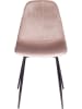 Rétro Chic 2-delige set: eetkamerstoelen "Giulia" lichtroze - (B)42,5 x (H)87 x (D)44 cm