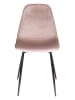 Rétro Chic 4-delige set: eetkamerstoelen "Giulia" lichtroze - (B)42,5 x (H)87 x (D)44 cm