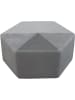 Rétro Chic Pouf "Giulia" in Grau - (B)75 x (H)30 x (T)75 cm