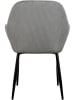 Rétro Chic 2-delige set: eetkamerstoelen "Giulia" grijs - (B)59 x (H)84 x (D)44,5 cm