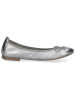 Caprice Leren ballerina's zilverkleurig