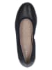Caprice Leren ballerina's donkerblauw
