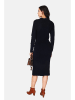 ASSUILI Strickkleid in Schwarz