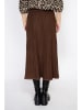 ASSUILI Kaszmirowa spódnica w kolorze brązowym