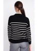 ASSUILI Pullover in Schwarz/ Weiß
